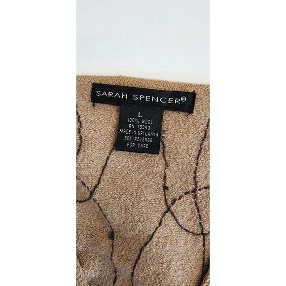 Sarah Spencer Women's Brown wool Cardigan Sweater in Large - Picture 8 of 9